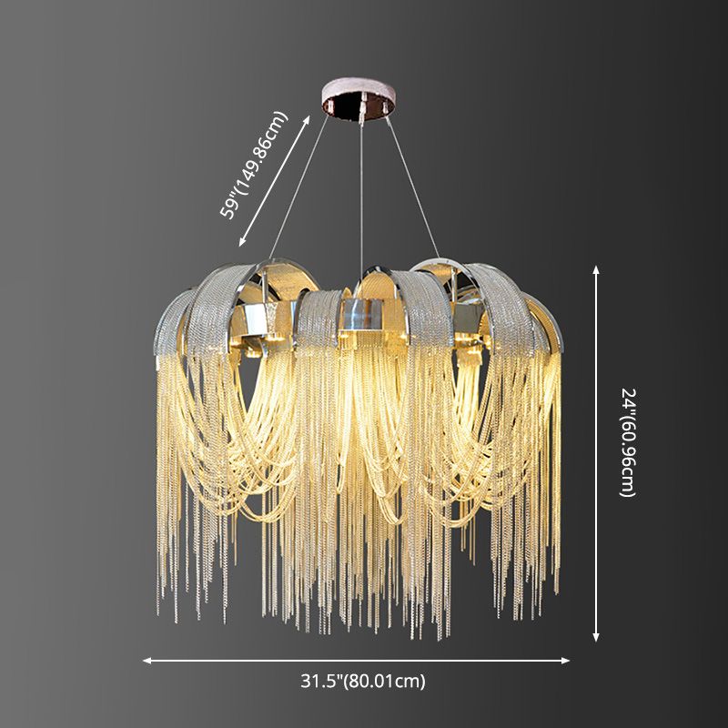 Luminaires de plafond en aluminium à glace pour lustre postmoderne pour le salon