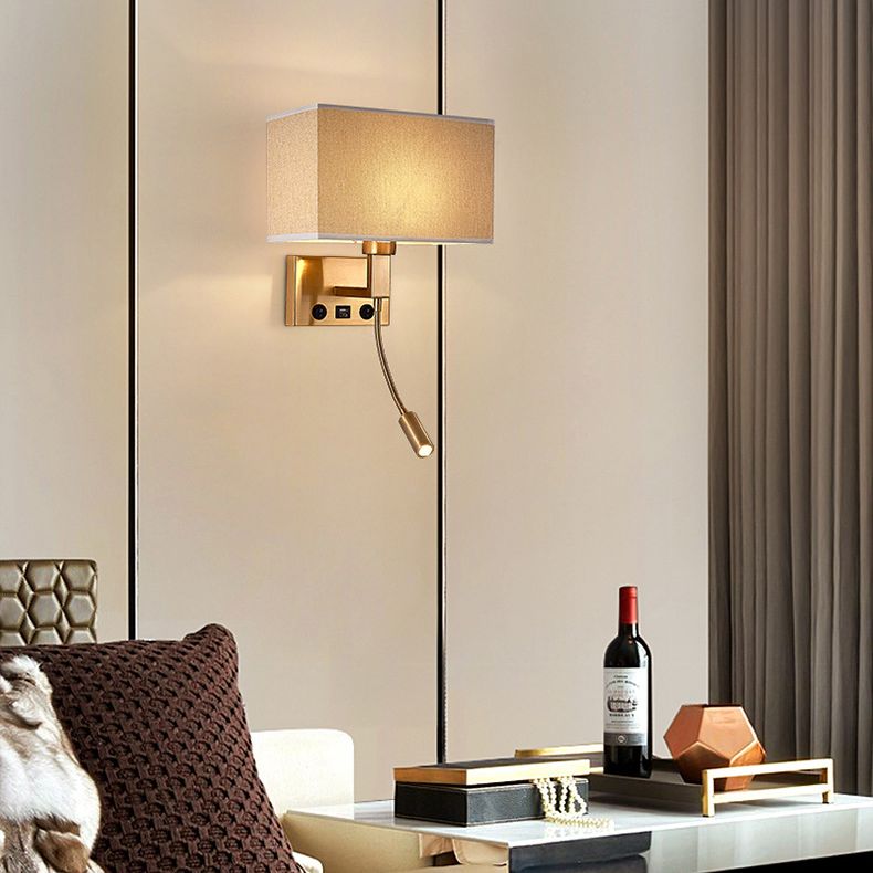 Lámpara de lectura LED de 20.5 pulgadas de altura Lámpara de lectura ajustable Lámpara de pared nórdica en latón