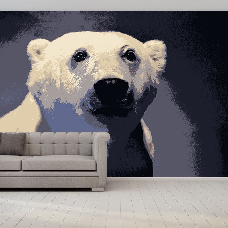 Bear Animal Mural Moisture Resistant Wall Art for Living Room, Custom Size Available