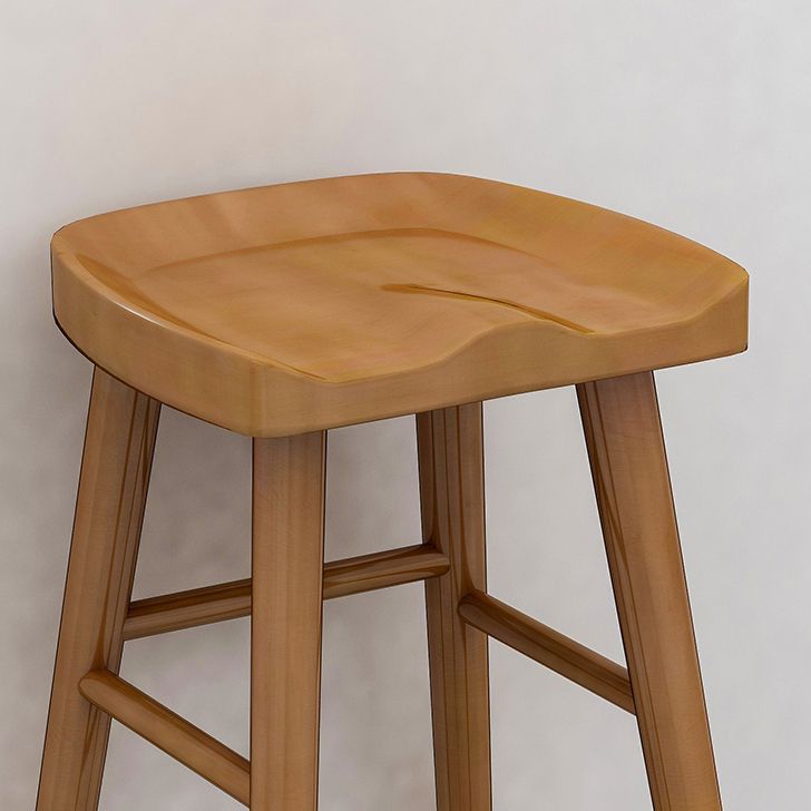 Modern Rectangle Bar Table Set 1/2/4/7 Pcs Solid Wood Bar Table and Backless Stools