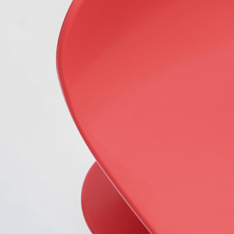 Contemporary Footrest Low Back Barstool Plastic Matte Finish Coffee Shop Stool