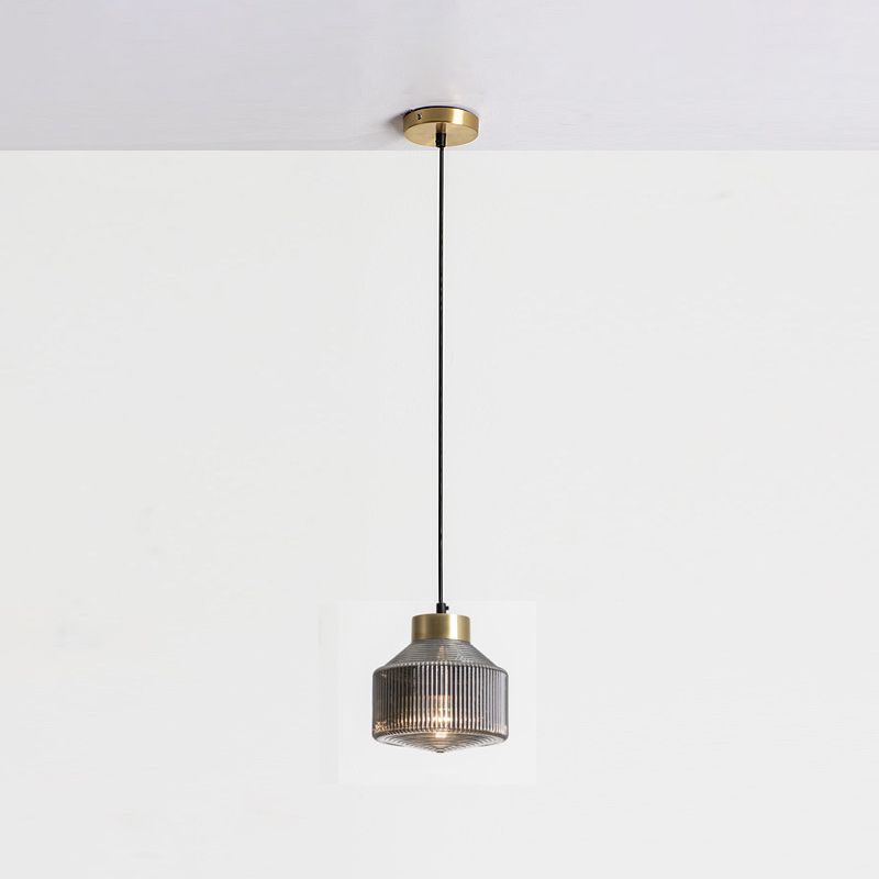 Géométrie moderne en forme de pendentif en verre 1 salle à manger de tête.