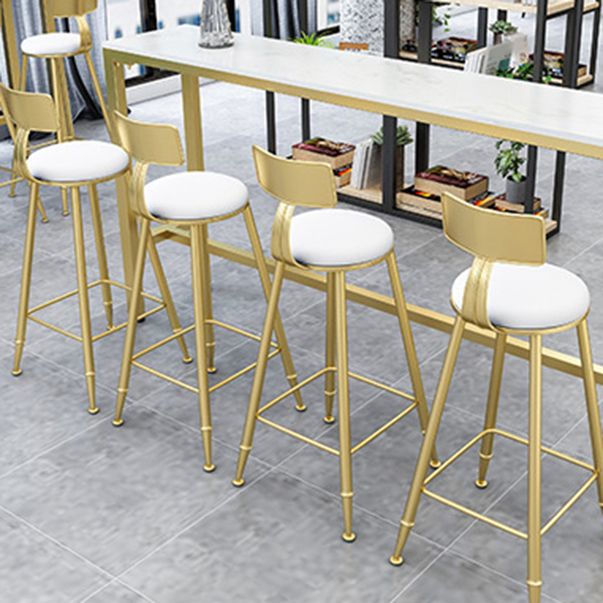 Glam Pub Table Set 1/2/4 Pieces Faux Marble Bar table with Backless Stools