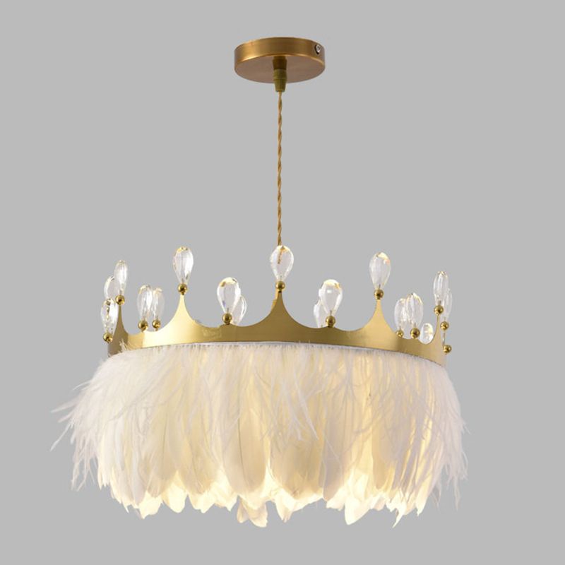 Fissature per illuminazione a sospensione a corona ultra-moderna lampada appesa con cavo sospeso per camera da letto