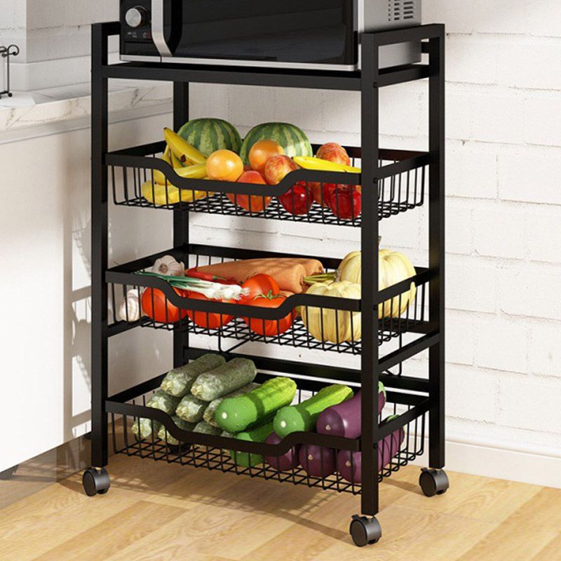 Dining Room Metal Prep Table Open Storage Rectangular Prep Table