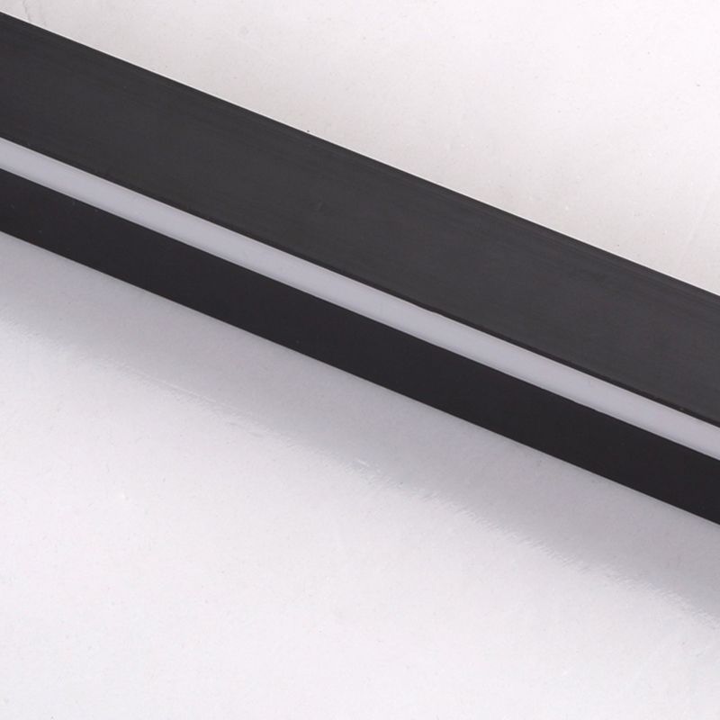 Linear Shade Metal Wall Sconce Modern Style 1 Light Wall Mounted Light in Black