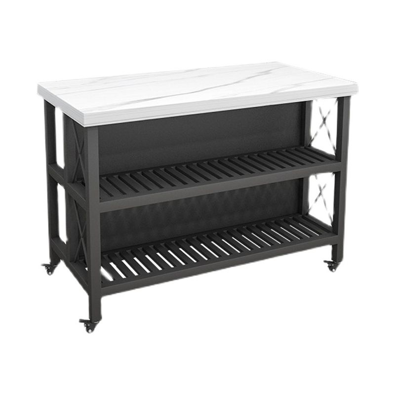 Rolling Kitchen Island Stone Top Undershelves Kitchen Island Table