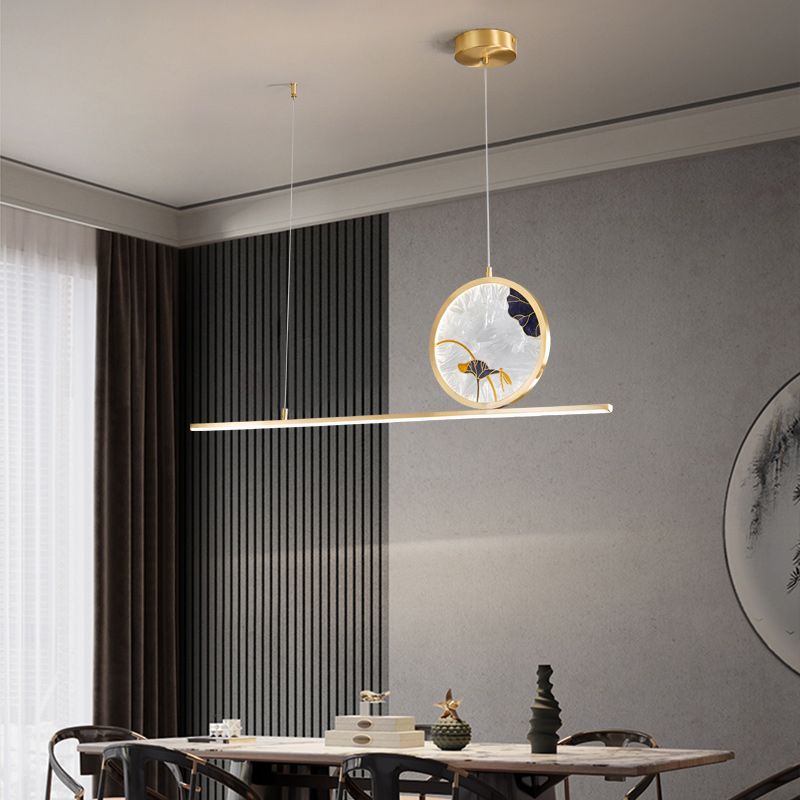 Modern Pendant Lighting for Kitchen Island Linear Island Pendant Lights Metal 2-Light