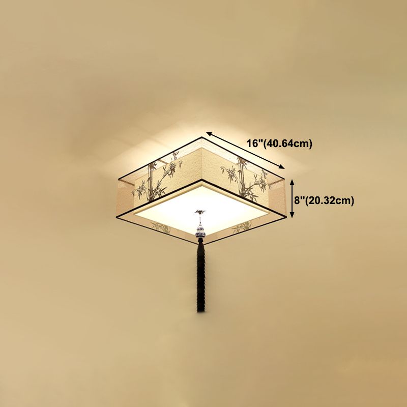 Contemporary Style Geometry Ceiling Fixtures Fabric Ceiling Mount Light Fixtures