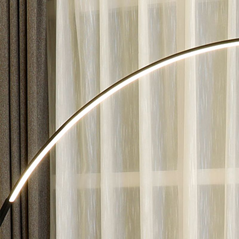 Moderner Stil Linearer Formbodenbeleuchtung Metall 1 Leichte Stehlampe für Esszimmer