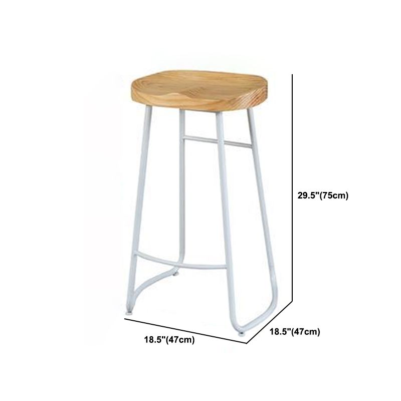 Modern Rectangle Solid Wood Bar Table Set 1/4 Pieces Counter Table with Backless Stools