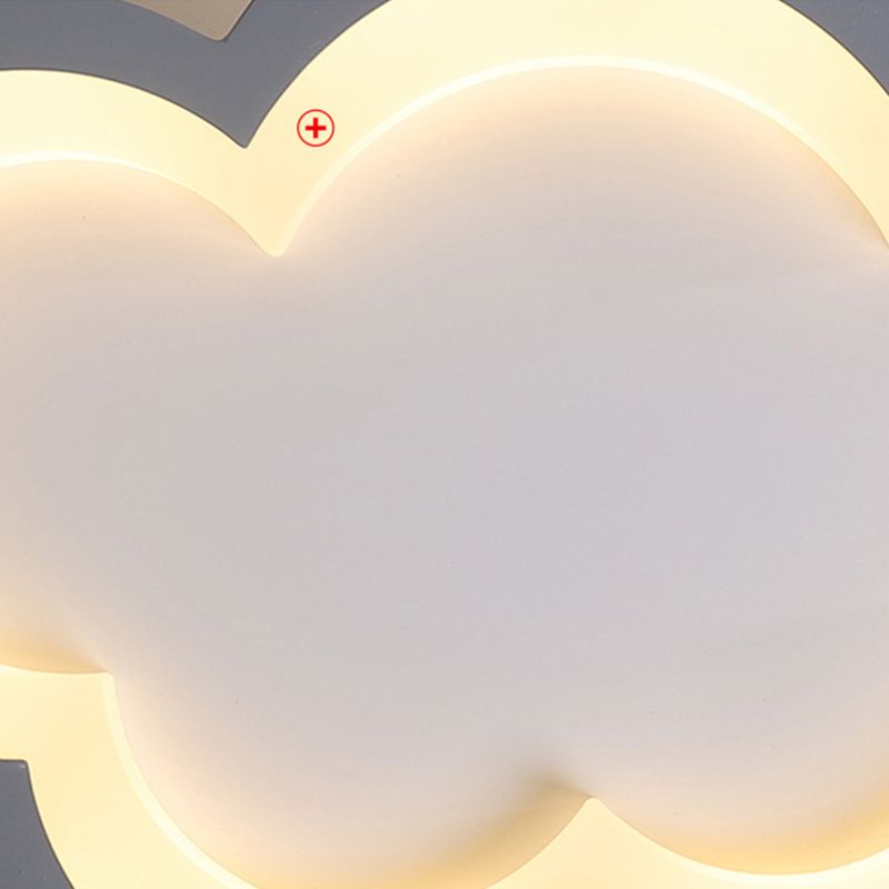 Joli plafonnier LED à motif de nuage, plafonnier pour chambre d'enfant
