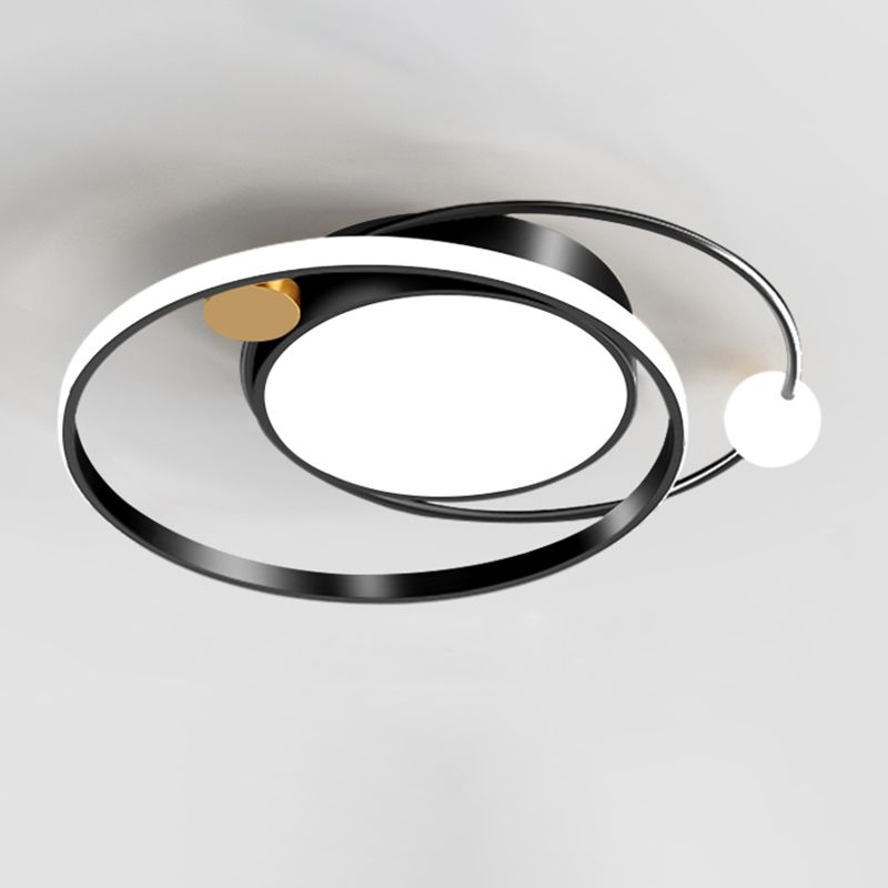 Nouveau Plafonnier LED encastré en fer moderne, forme ronde, plafonnier pour chambre à coucher,