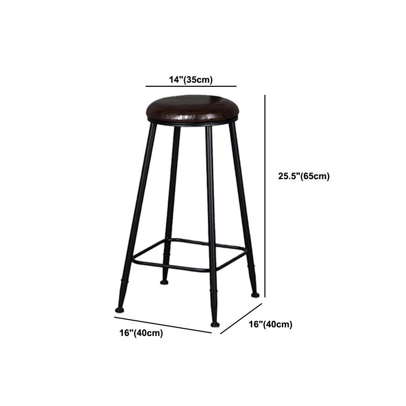 Scandinavian Metal Barstool Velvet Stool in Matte Finish for Indoor