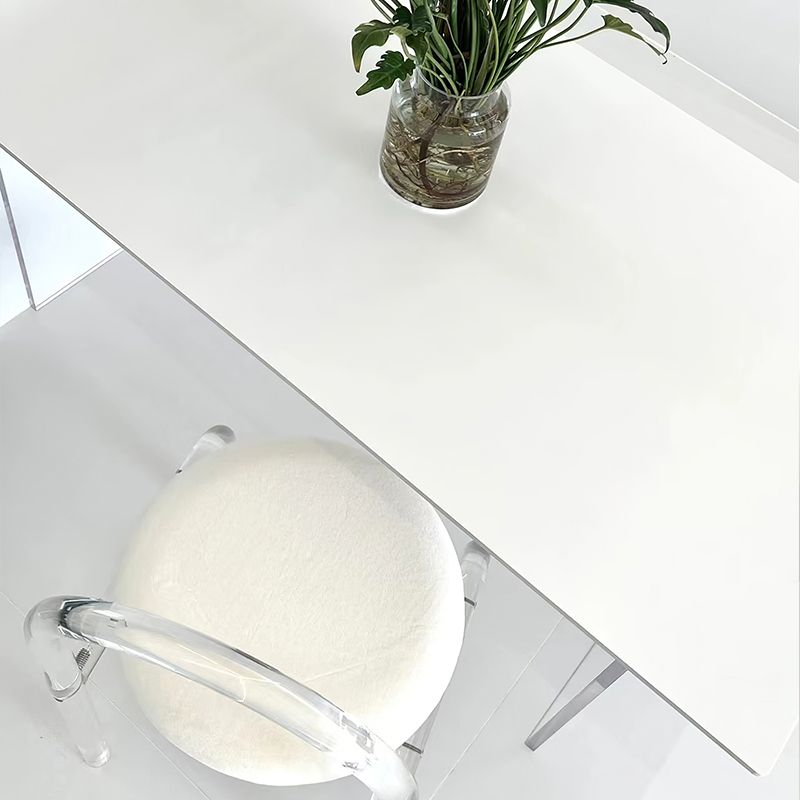 Pièces 1/2/4 modernes Ensemble de restauration Rectangle Table à manger en acrylique pour salle à manger