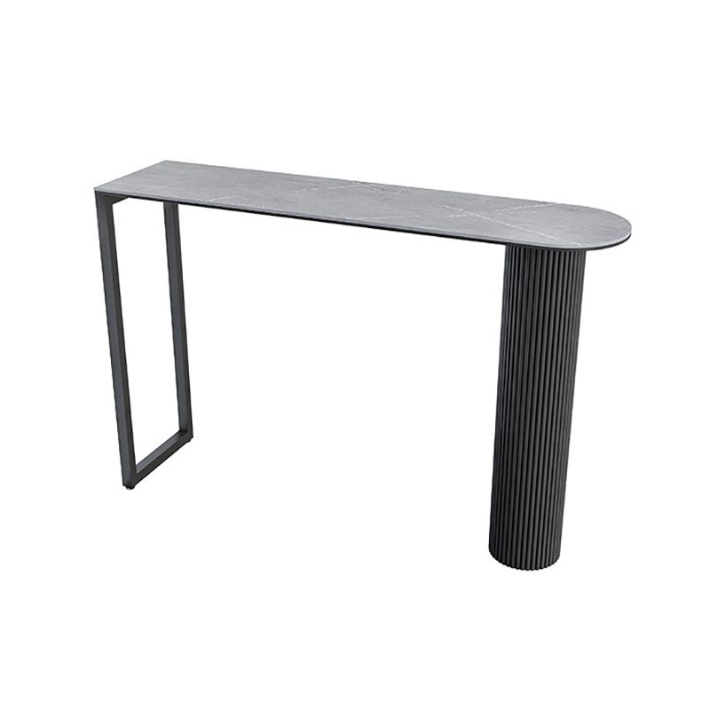 41.3-inch Stone Top Table Modern Style Bistro Pub Table for Living Room