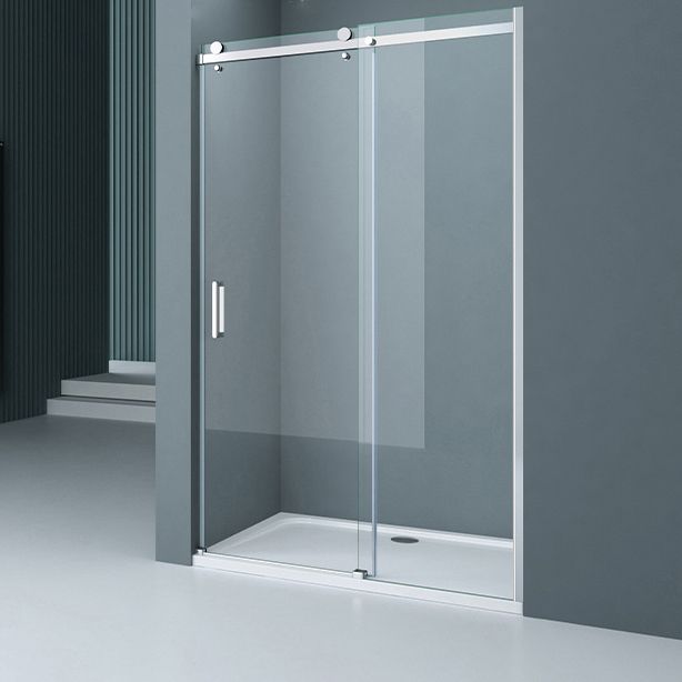 Semi Frameless Tempered Glass Shower Door Single Sliding Shower Door