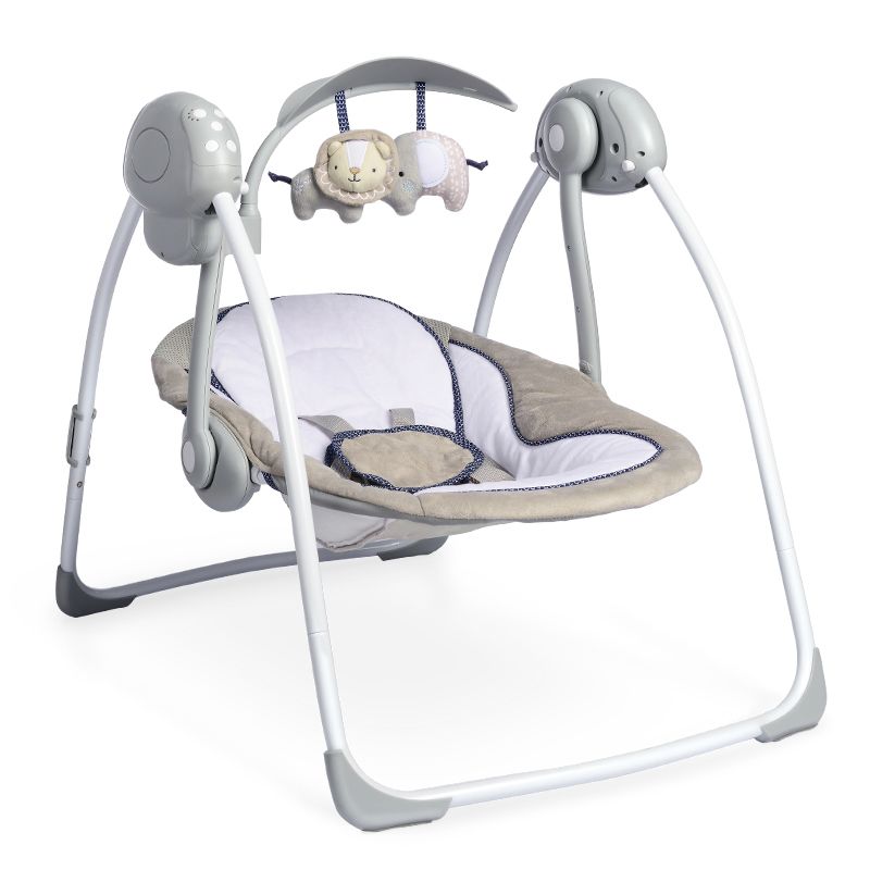 Toddler Antique Finish Crib Cradle Adjustable Heights and Angle with Mattress