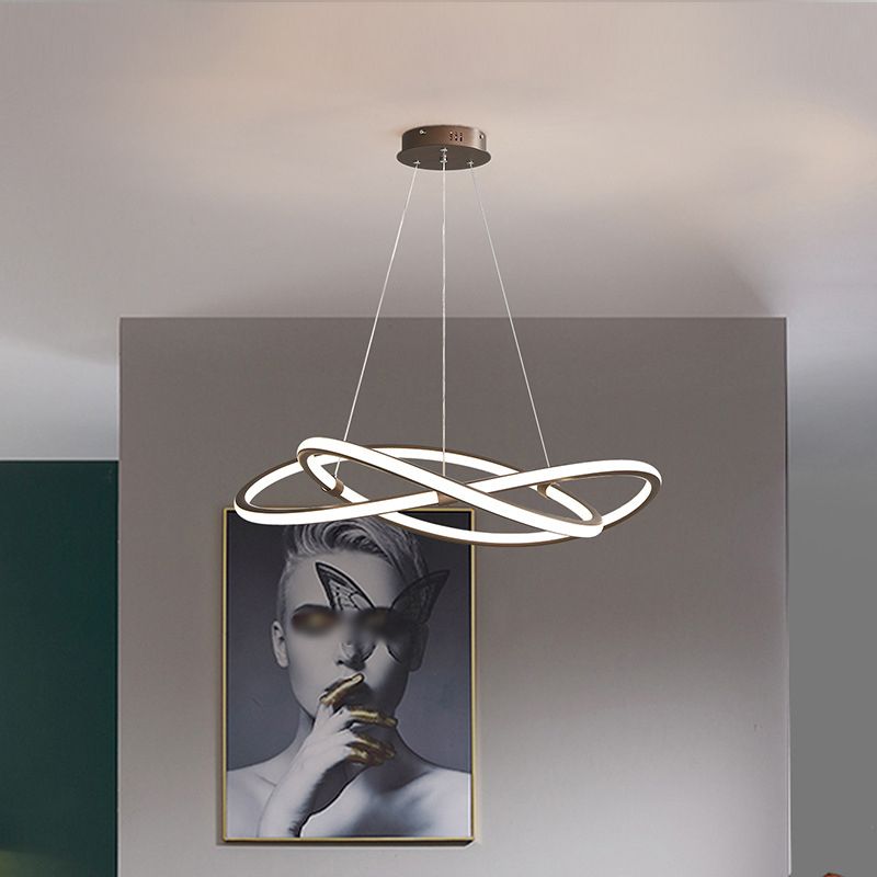 Metal Spiral Pendant Lighting Fixture Simple Style LED Hanging Pendant Light