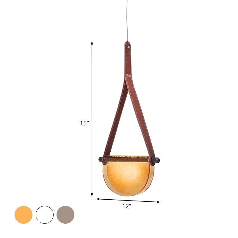 Kit di luce a sospensione modernista Raindrop fumatori fumato grigio/chiaro/ambra tavolo da pranzo a led lampada a led con cinturino in pelle marrone