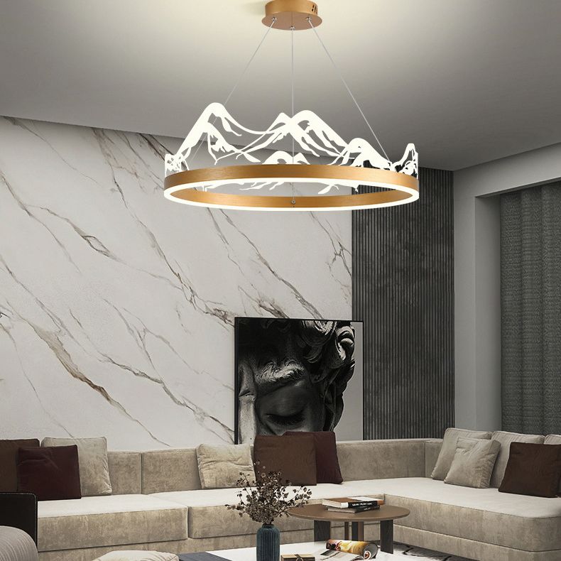 LED Chandelier Light Fixture Modern Simplicity Acrylic Pendant Lighting for Restaurant