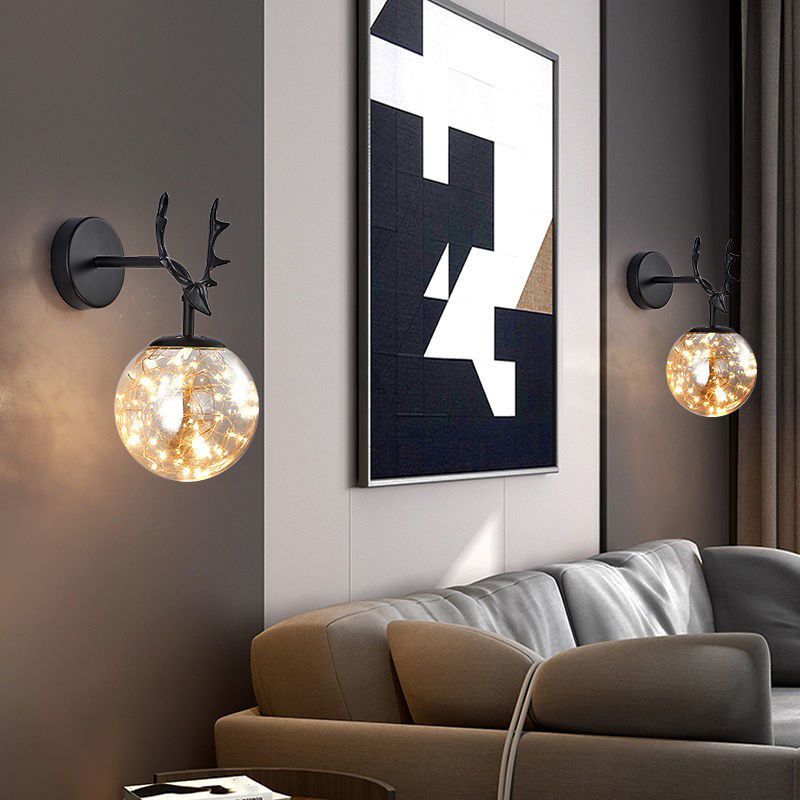 Modern Creative Wall Lamp Glass Bedside Wall Sconce Light for Living Room
