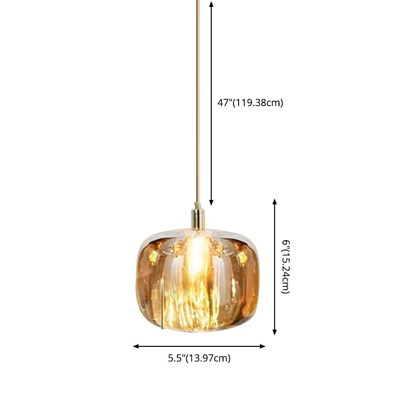 Funzionamento a sospensione in vetro a sospensione in vetro a sospensione a 1 luce Kit di luce a sospensione per sala da pranzo