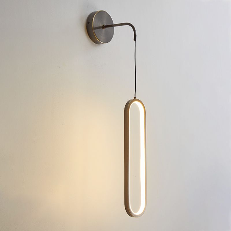 A forma ovale in metallo sconce moderno stile moderno a montaggio a parete singola