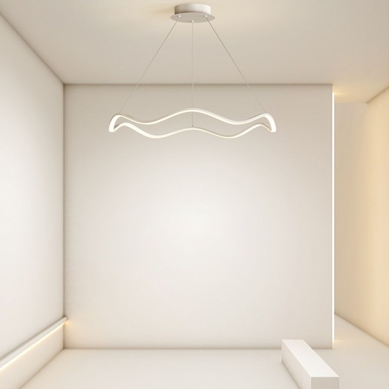 Nordic Twist Ceiling Hanging Light Metal LED Hanging Lamp for Dining Room