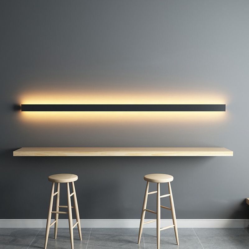 Creatieve minimalistische stijl lineaire wandkandelpas aluminium 1 lichte staten