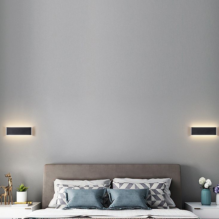 Luz de pared de forma rectangular de estilo de metal de estilo moderno 1 luz de montaje de pared de luz