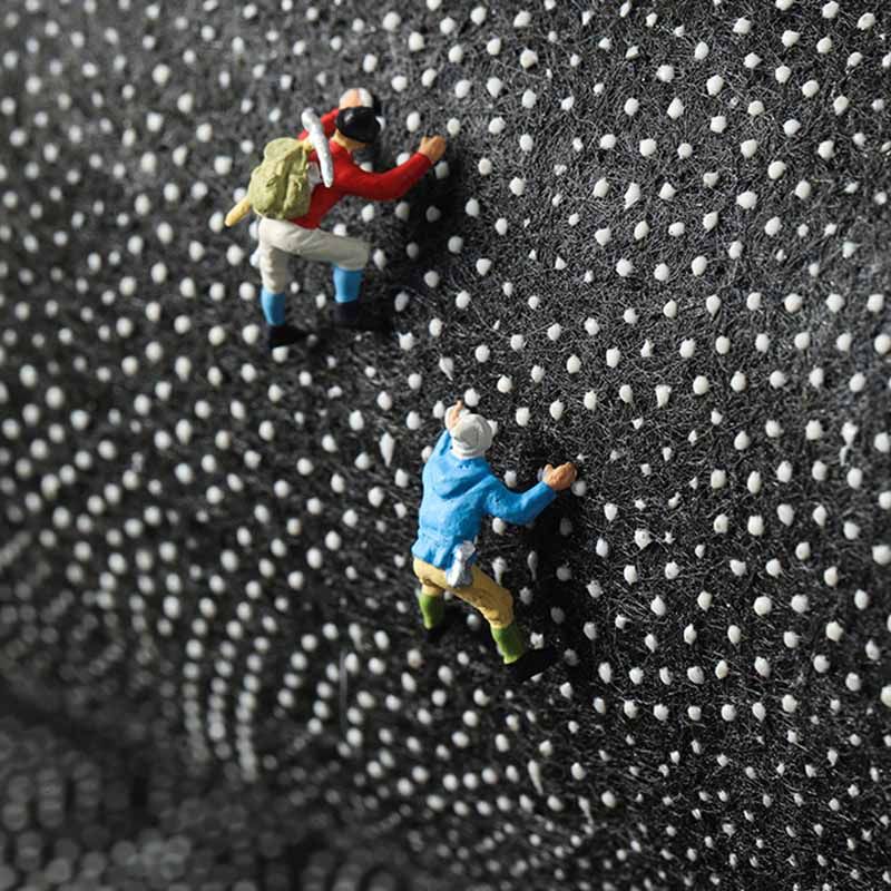Moderner, farbblockierter Teppich, grauer Polyester-Teppich, rutschfester, pflegeleichter Teppich für die Inneneinrichtung