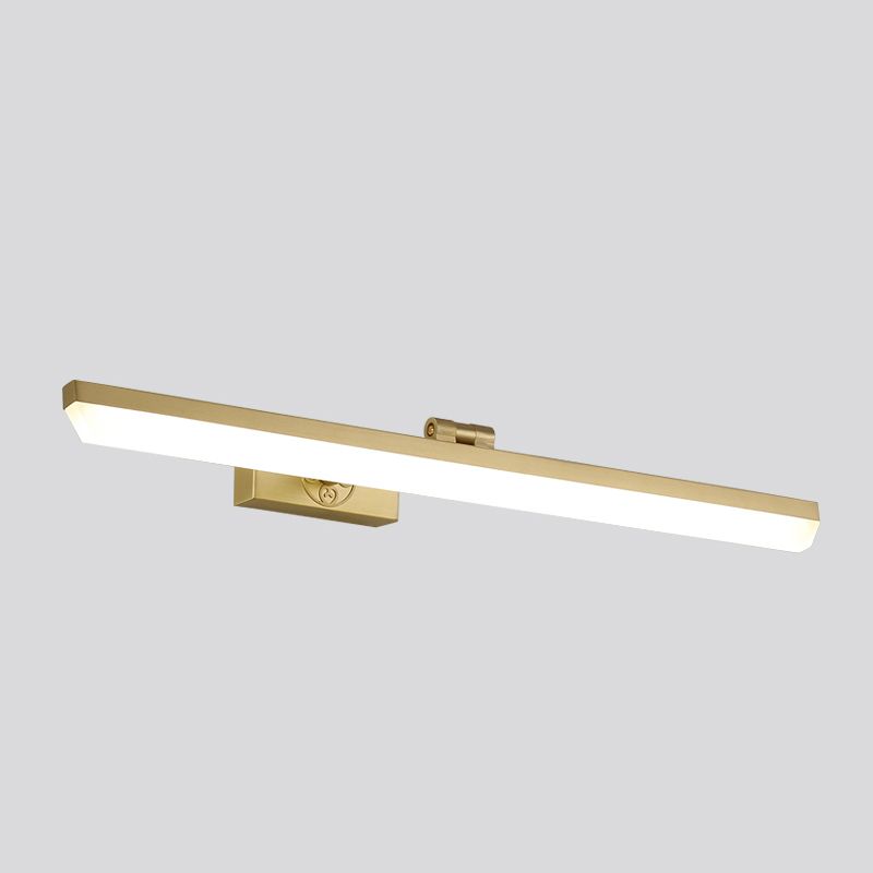 Metal Linear Shade Wall Sconce Modern Style 1- Light Mirror Wall Mount Lighting