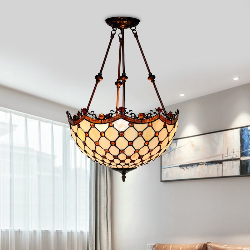 16 "/18" de ancho Semi Flush Light Fixture Boaded 2 luces Tiffany Style Techo Monte para corredor