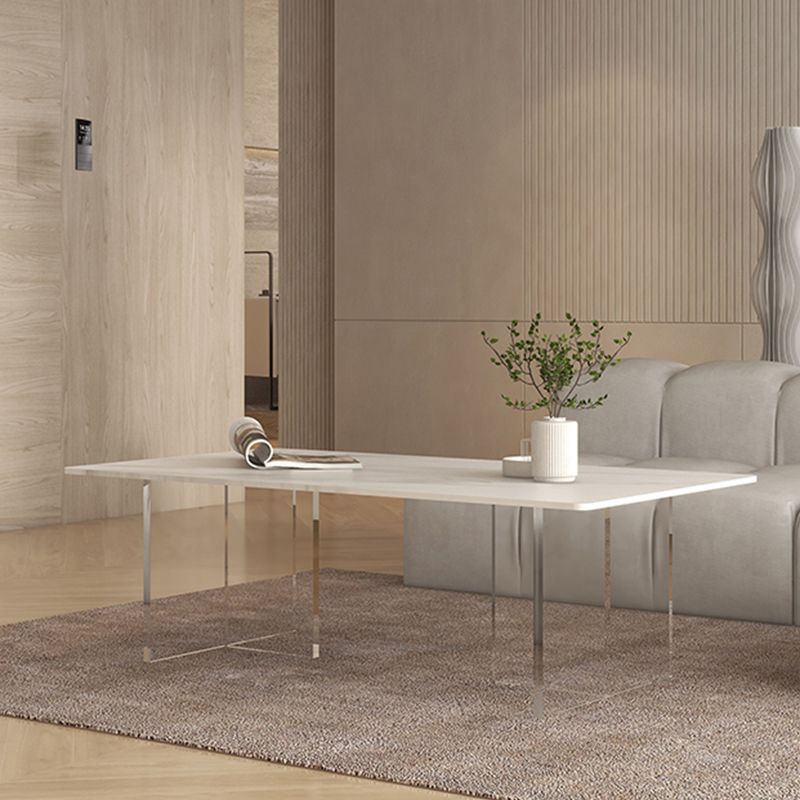 Slate Top Coffee Cocktail Table Sled Rectangle Coffee or End Table