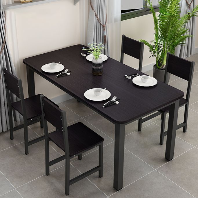 Modern Style Table with Rectangle Shape Standard Height Table and 4 Legs Base for Home Use