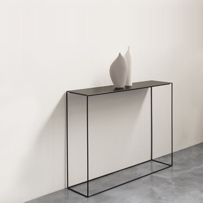 Ironcraft Rectangle Console Table Contemporary Accent Table for Hall