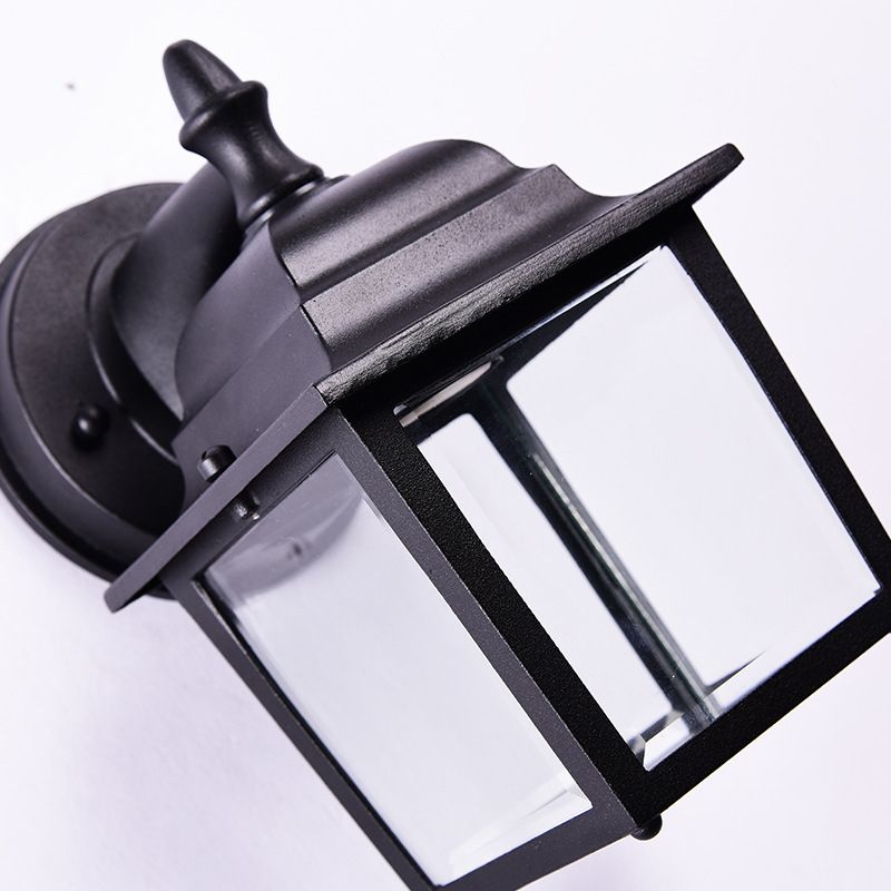 Illuminazione da parete in metallo geometrico stile industriale 1 lampada montata a parete leggera in nero