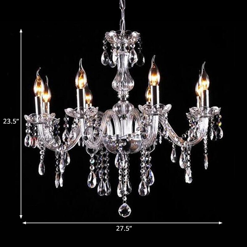 Chandelier de lustre de style bougie à la bougie