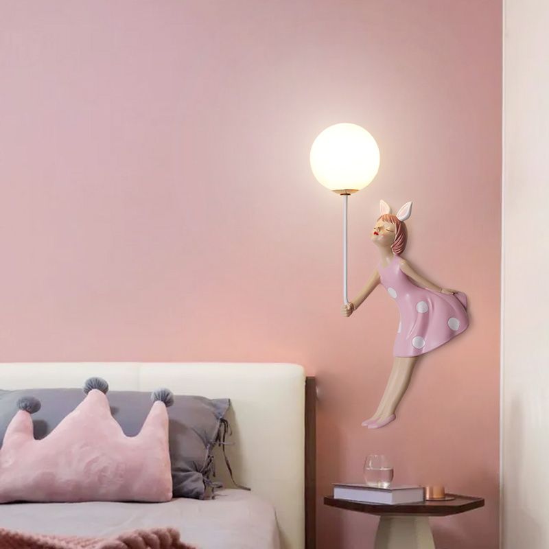 Lovely Little Girl Wall Sconce LED Wall Mounted Light Fixture for Kid Room