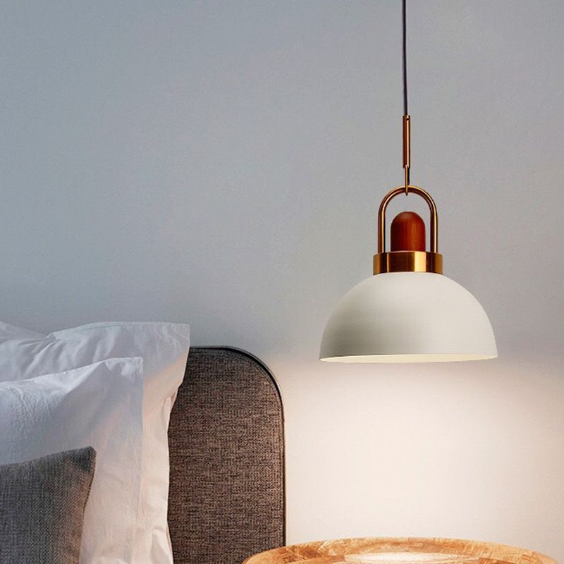 1-Lichtschüssel-Anhängerlampe Nordic Macarons Style Metal Restaurant Hanging Lampe