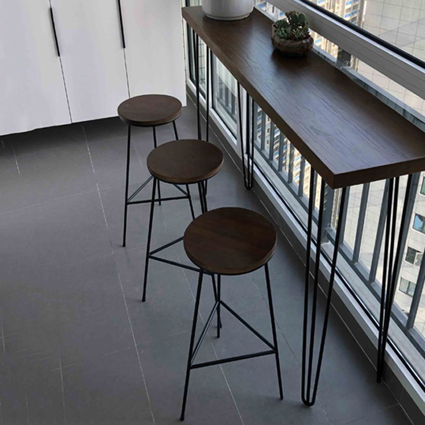 Modern 1/2/3/4 Pieces Wooden Pub Table Set Fixed Table Counter Table for Dining Room