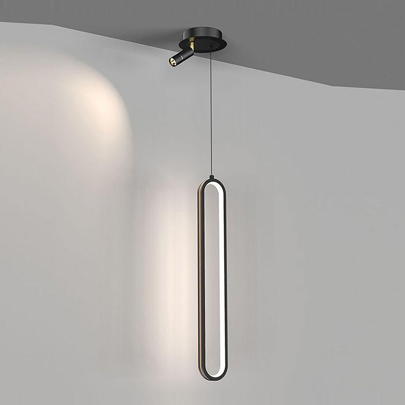 Eigentijdse stijl lineaire vorm hanglampen metaal 2 lichthangende lampen