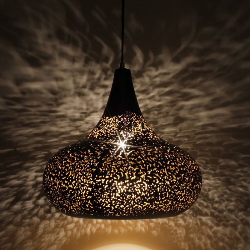 Funzione per illuminazione a pendente in metallo leggero industriale per sala da pranzo