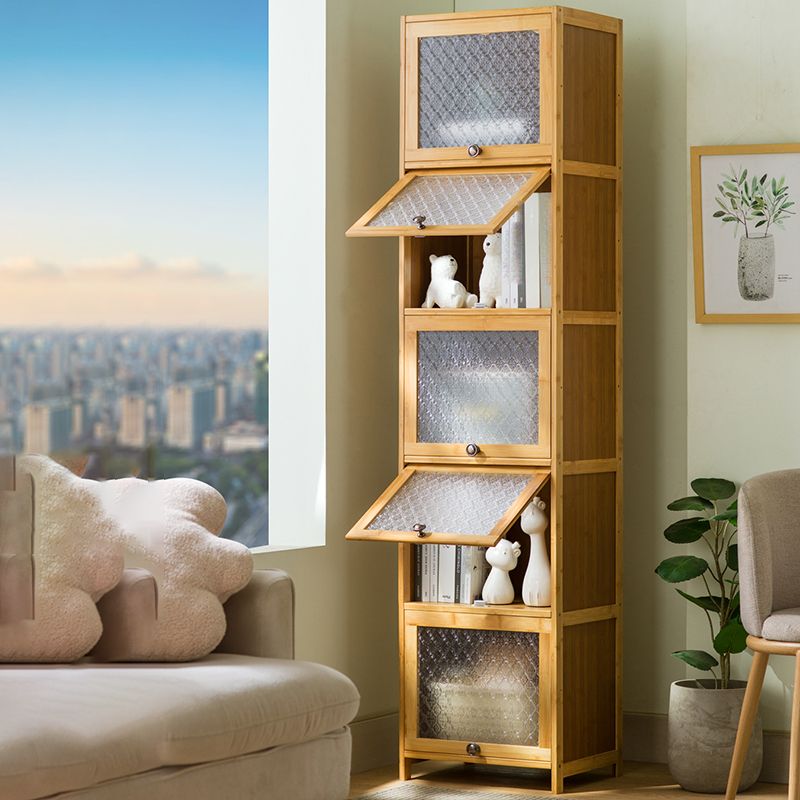 Glass Door Cabinet Scratch Resistant Accent Cabinet with Doors