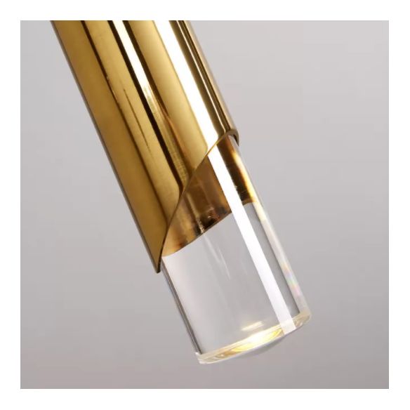 Pendante LED en aluminium dans la lumière suspendue cylindrique en acrylique moderne pour chambre à coucher