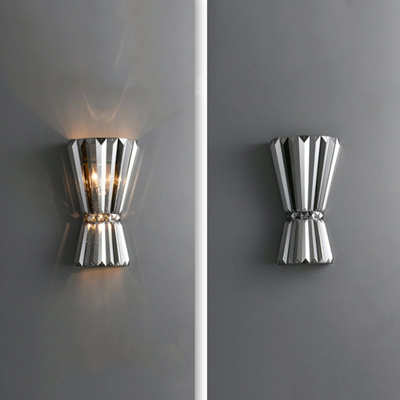3-Light Geometric Wall Light Sconce Modern Style Crystal Wall Lighting
