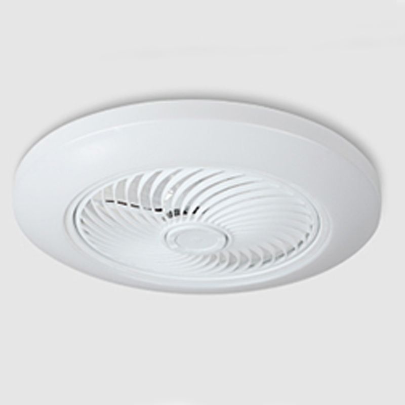 Moderne Stil runde Deckenventilatoren Metal One Light Deckenleuchte