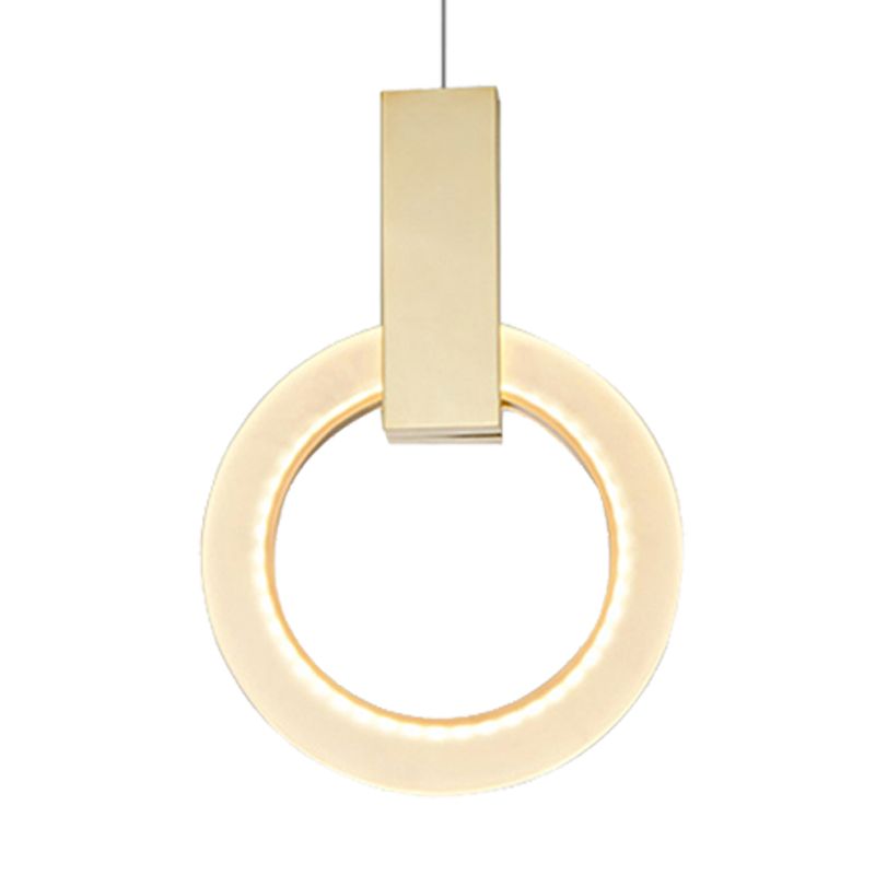 Luz de colgante de anillo de oro de 8 "/12"/16 "Luz de techo acrílico Ligero 1