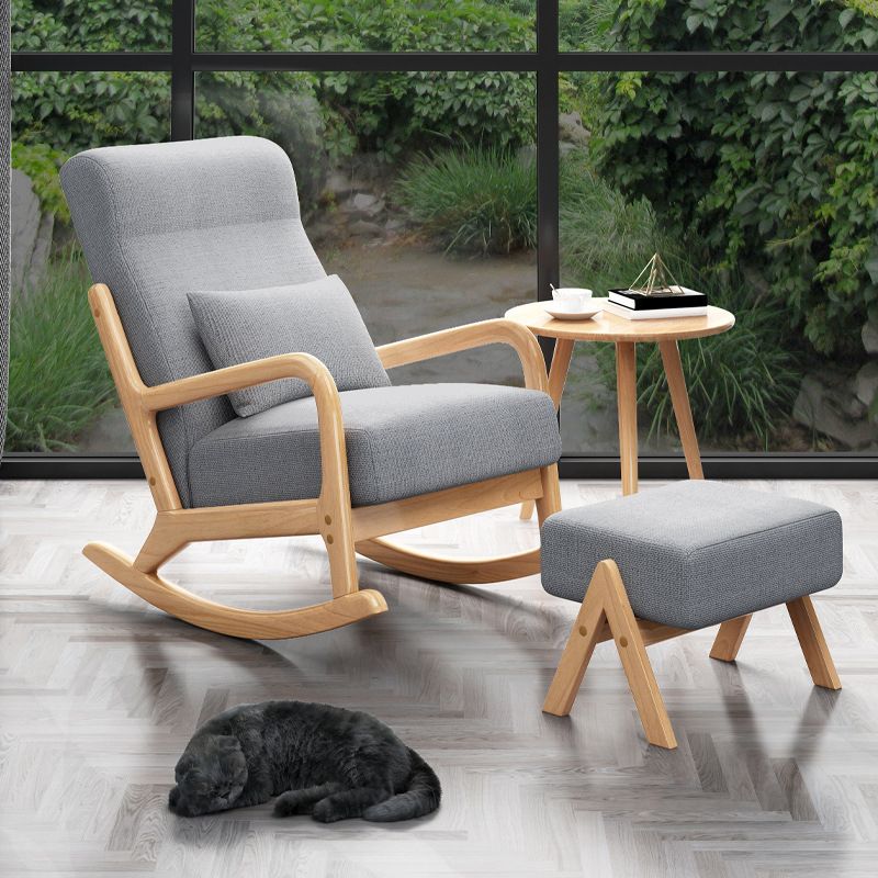 Modern Style Leisure Lounge Rocking Chair in Wooden Lazy Chair